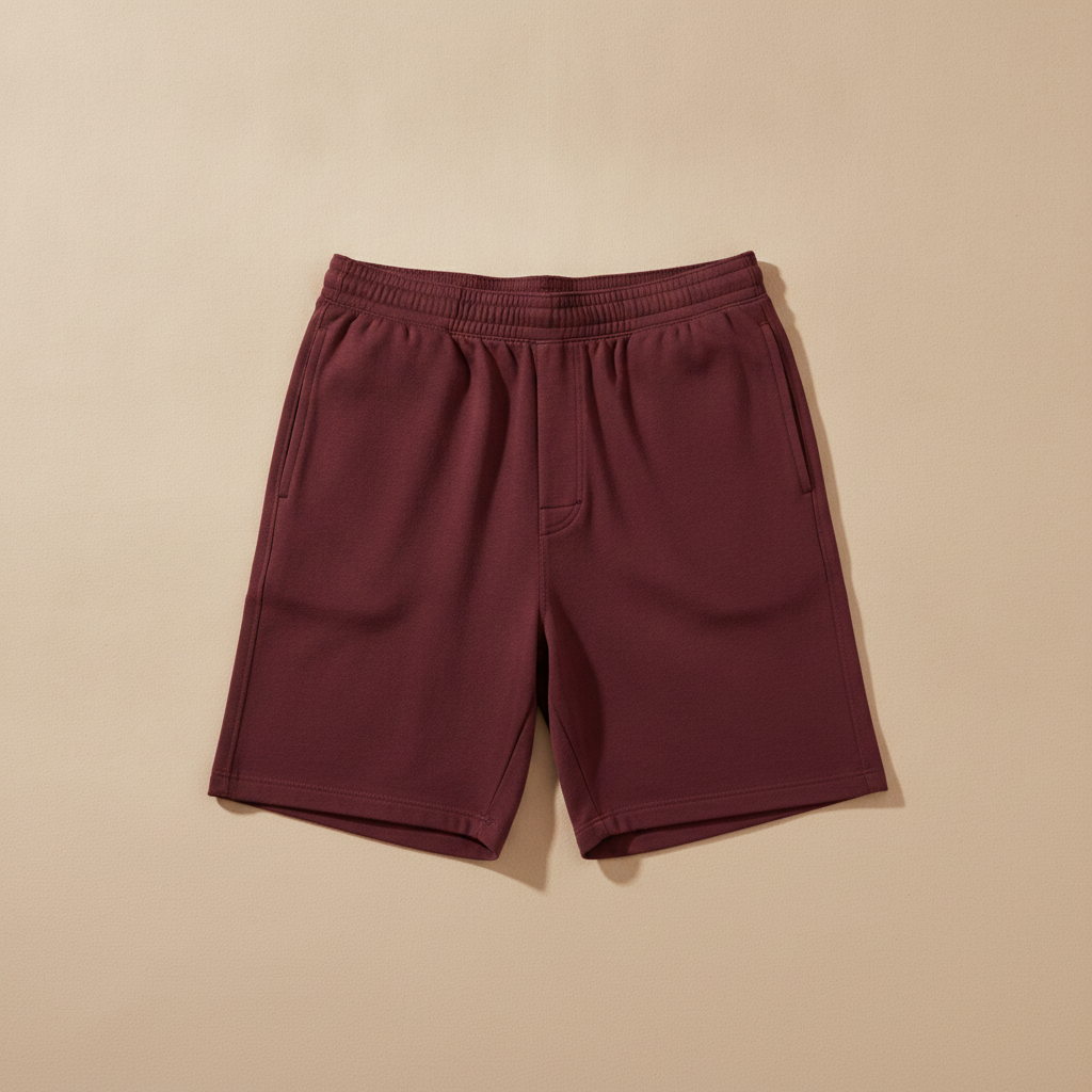 Pantaloncini Sportivi Uomo in Cotone – Casual Rilassati Estivi - Bordeaux