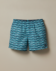 Costume Boxer Uomo con Coulisse – Fantasia Tropicale Estiva - Onde Azzurre
