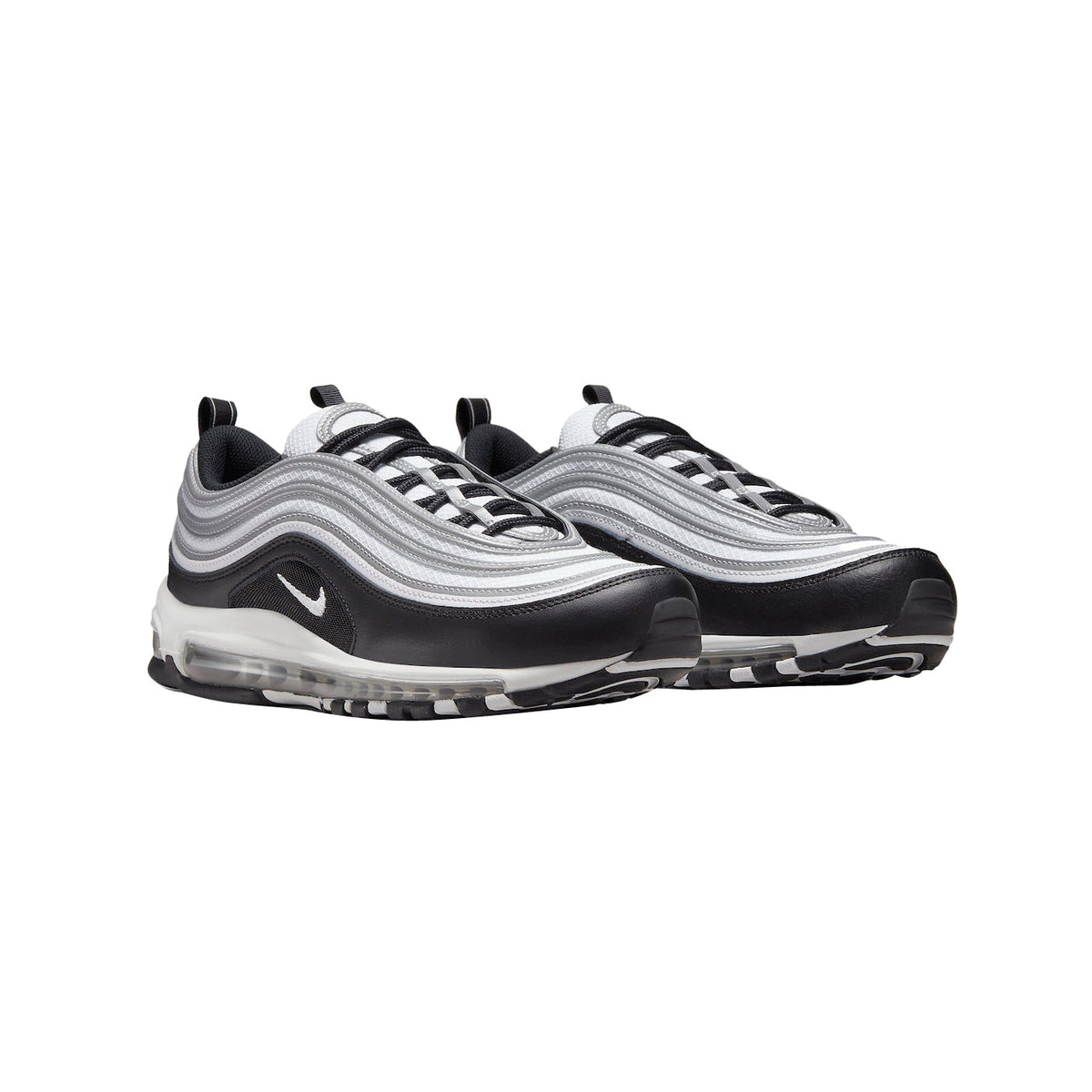 Nike Air Max 97 Bianco Nero Argento Metallico Uomo Sneakers Moderne