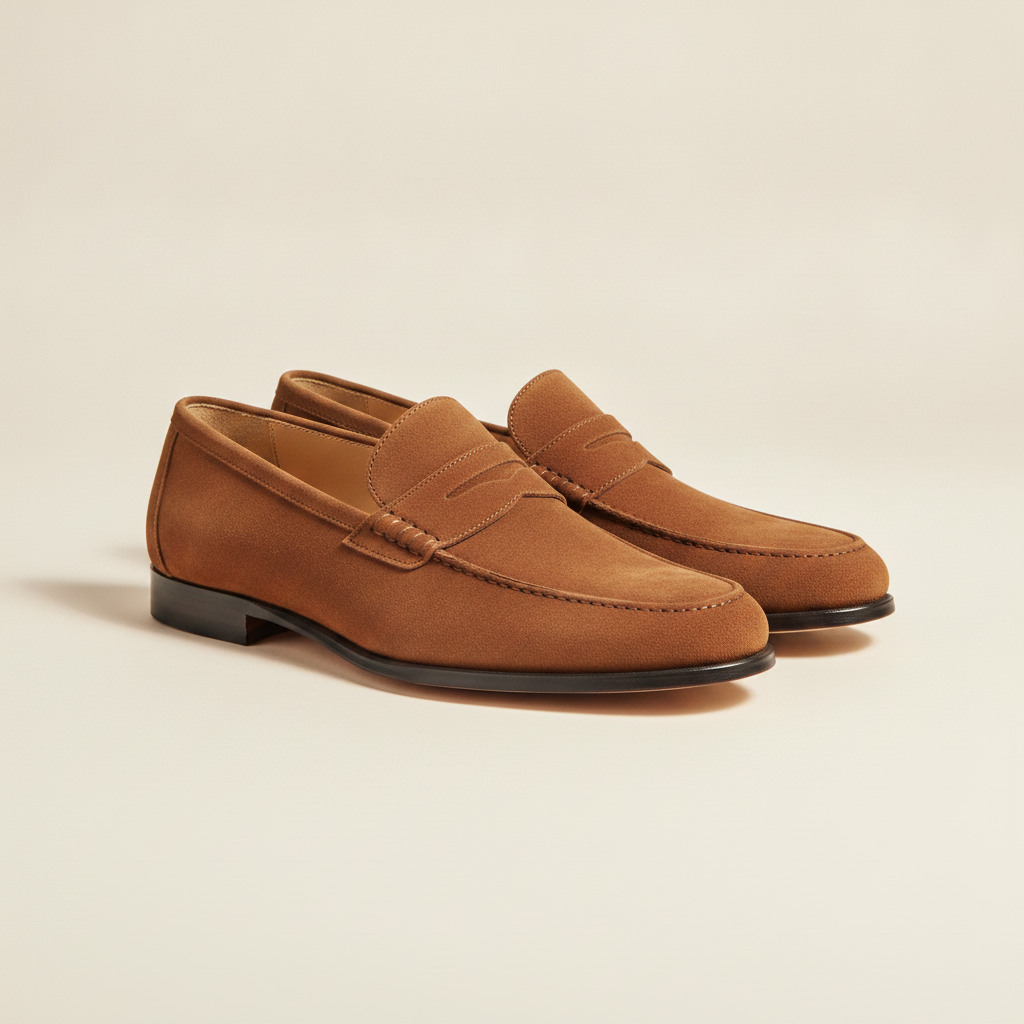 Mocassini Uomo in Pelle Scamosciata – Casual Chic Estivi - Marrone