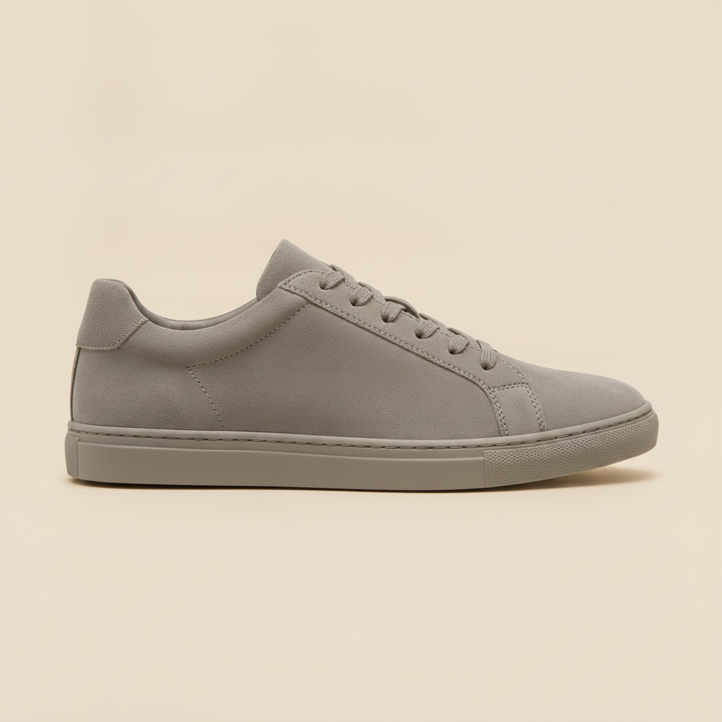 Sneakers Uomo Basse in Camoscio – Casual Morbide ed Eleganti - vista laterale