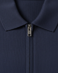 Polo Uomo Mezza Zip in Cotone – Elegante Sportiva con Zip Corta - dettaglio