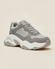 Sneakers Uomo Chunky Dad Bicolore – Streetwear Retro di Tendenza - Grigio e Blu