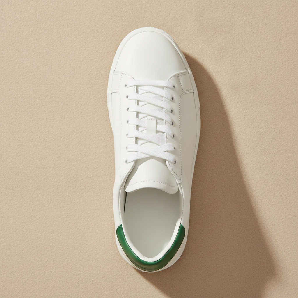 Sneakers Uomo Bianche Classiche – Stile Tennis Senza Tempo - vista dall'alto