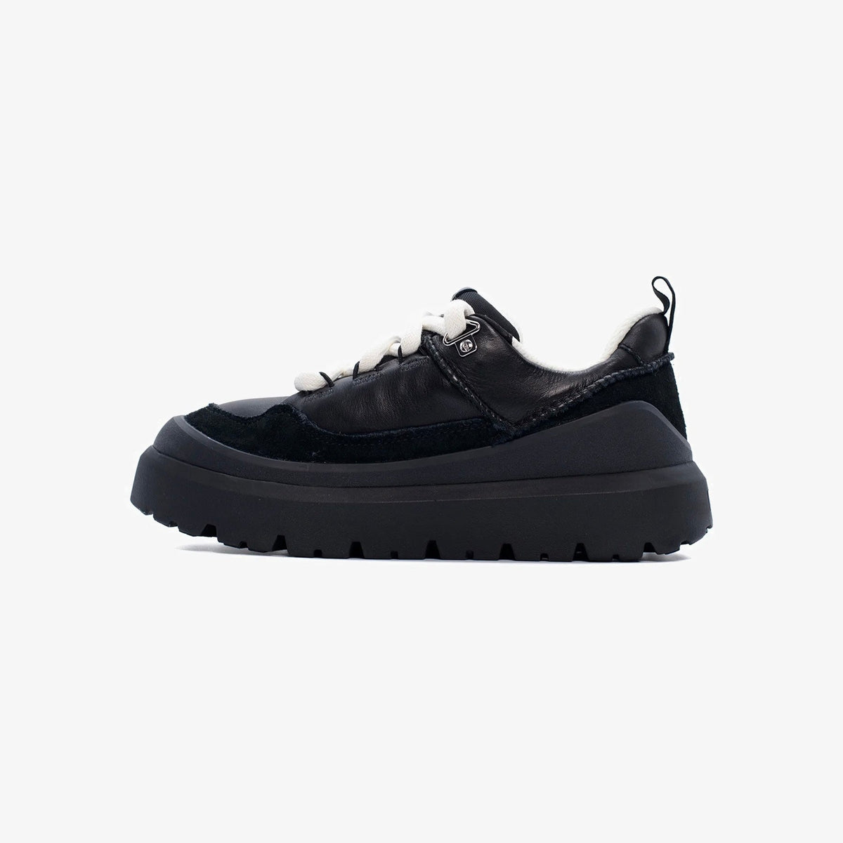 UGG Heritage Utility Sneaker Black sneakers uomo e donna in pelle scamosciata nero, dettaglio interno