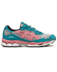 Asics GEL-NYC Teal Pink x Awake NY sneakers uomo e donna in rosa verde - vista laterale