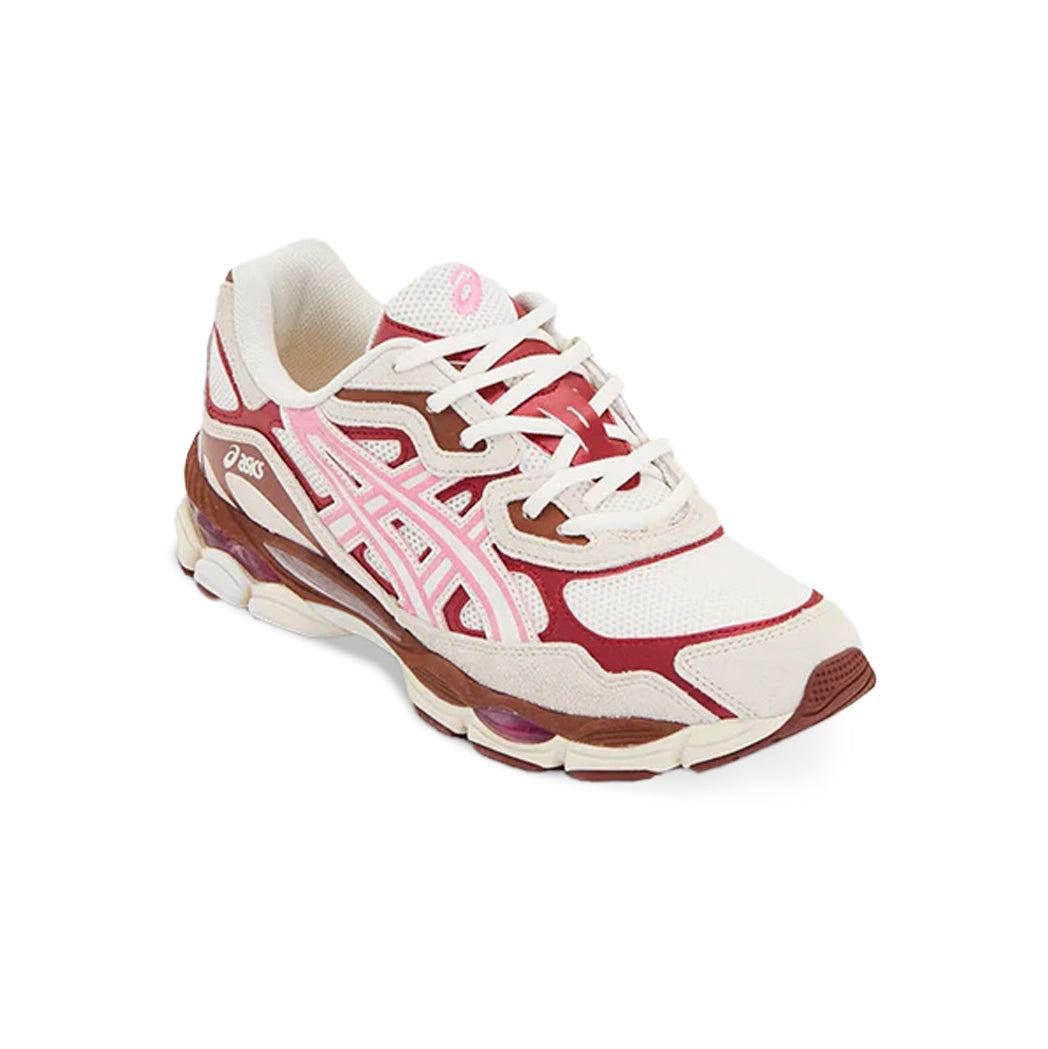 Asics GEL-NYC Cream Sweet Pink sneakers uomo e donna in crema rosa - vista frontale