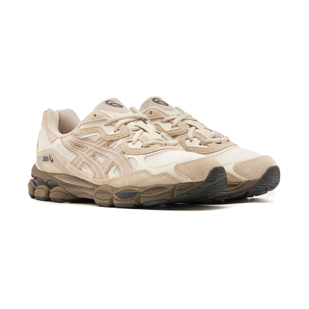Asics GEL-NYC Cream Putty sneakers uomo e donna in crema beige - vista frontale