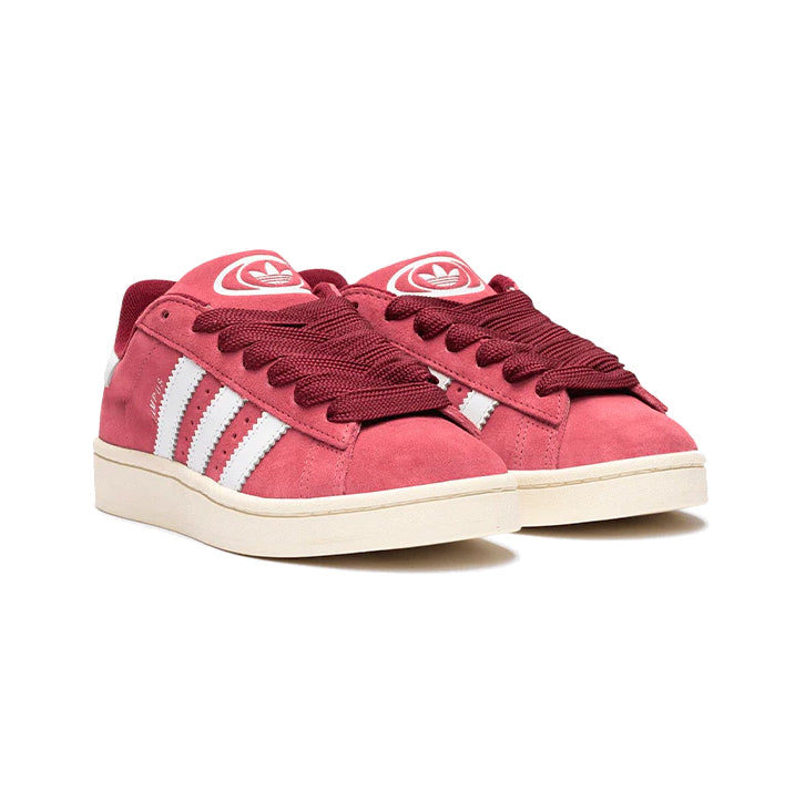 Adidas Campus 00s Pink Strata White sneakers basse uomo e donna in bianco rosa - vista frontale