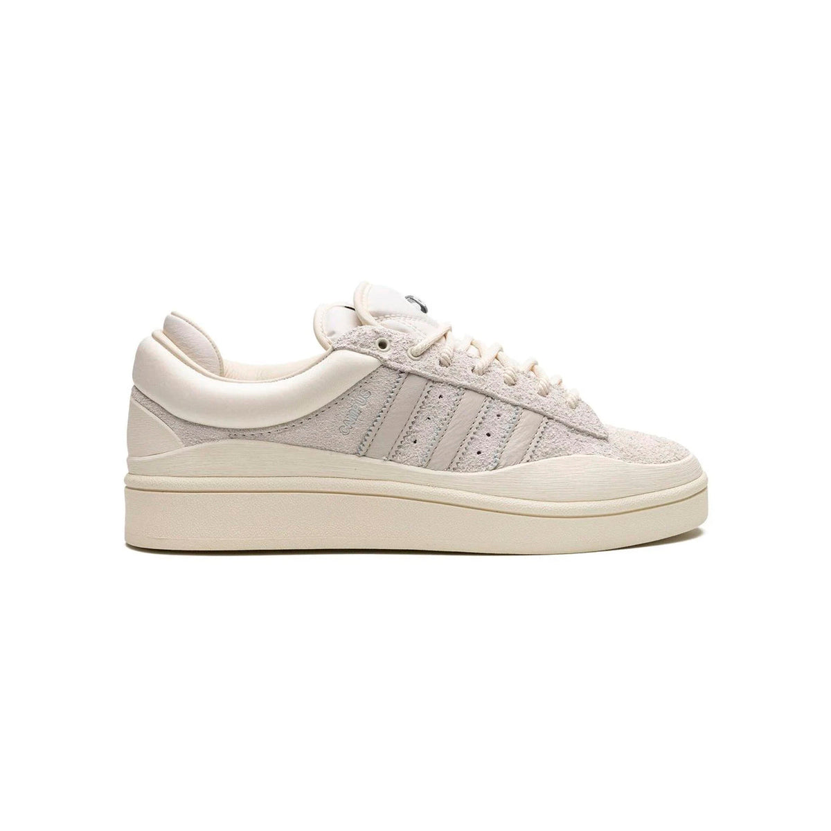 Adidas Campus 80s Light Light Cloud White x Bad Bunny sneakers basse uomo e donna in bianco - vista laterale