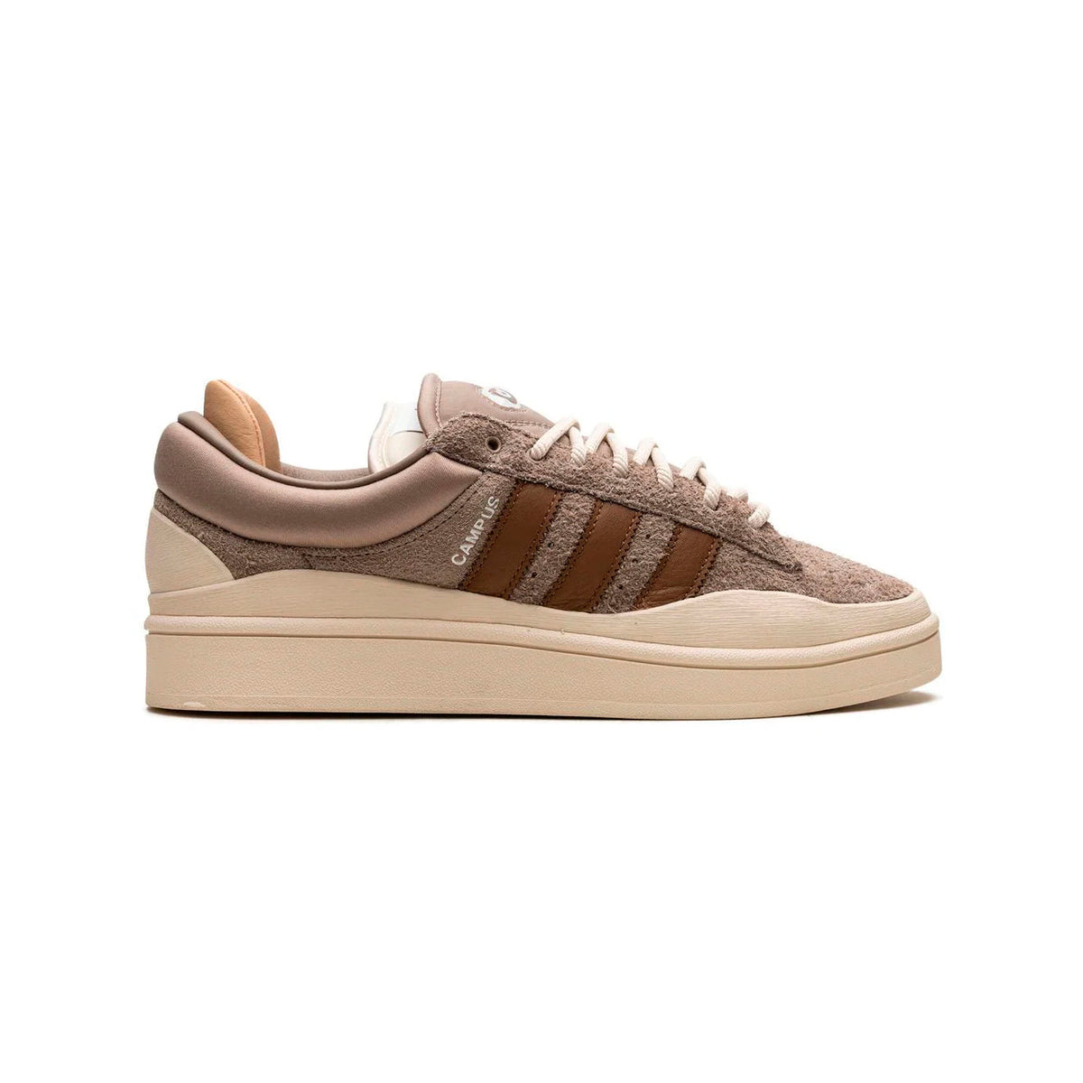 Adidas Campus 80s Light Chalky Brown x Bad Bunny sneakers basse uomo e donna in marrone - vista laterale