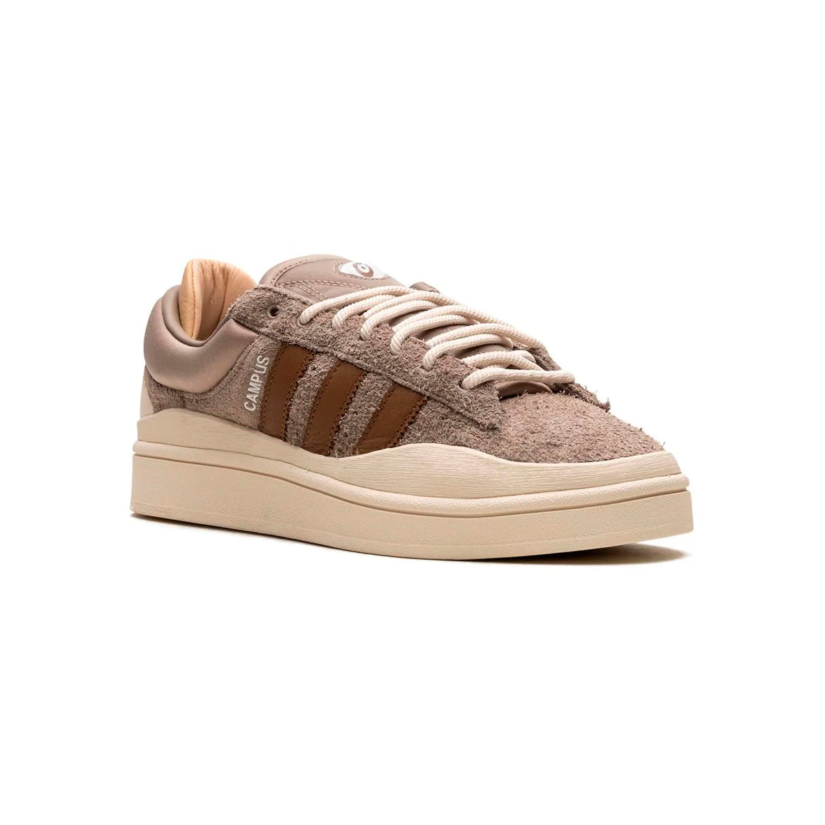 Adidas Campus 80s Light Chalky Brown x Bad Bunny sneakers basse uomo e donna in marrone - vista frontale
