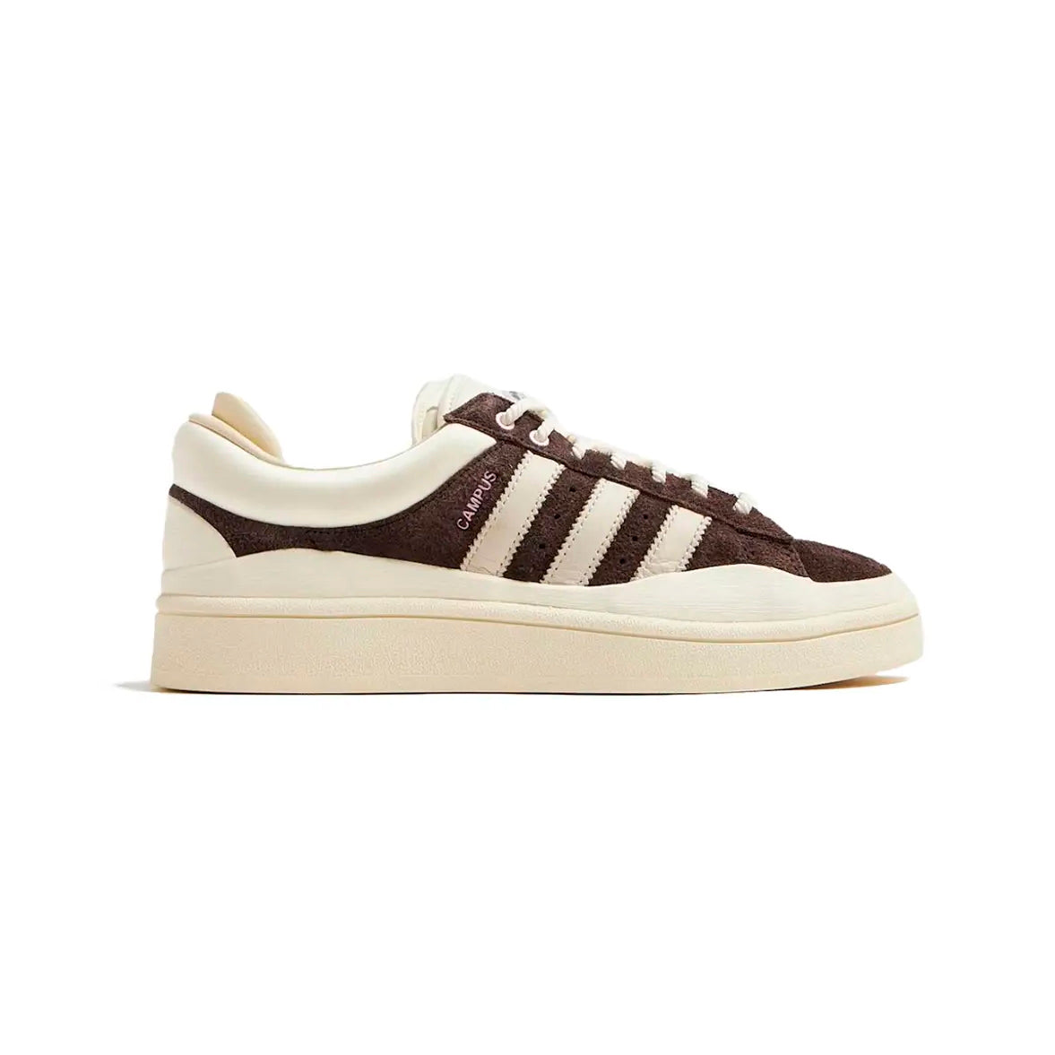 Adidas Campus 80s Last Campus Light Dark Brown x Bad Bunny sneakers basse uomo e donna in marrone - vista laterale