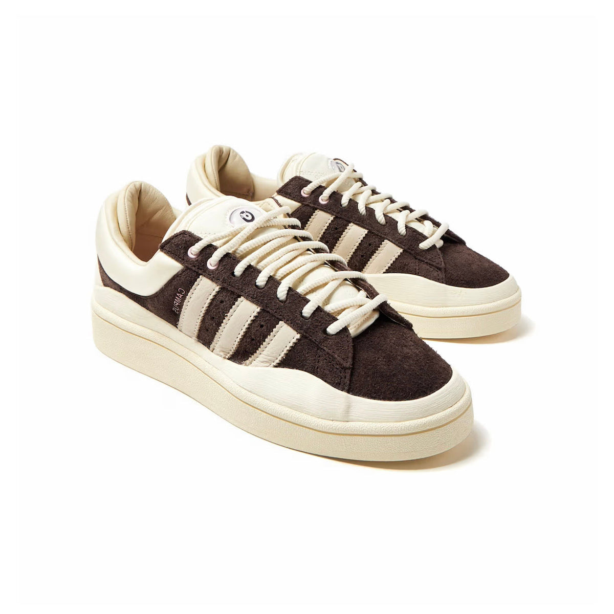 Adidas Campus 80s Last Campus Light Dark Brown x Bad Bunny sneakers basse uomo e donna in marrone - vista frontale