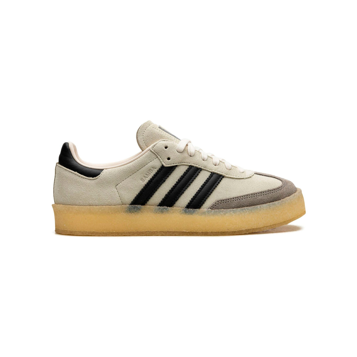 Adidas Samba White Black x Clarks sneakers basse uomo e donna in bianco nero - vista laterale