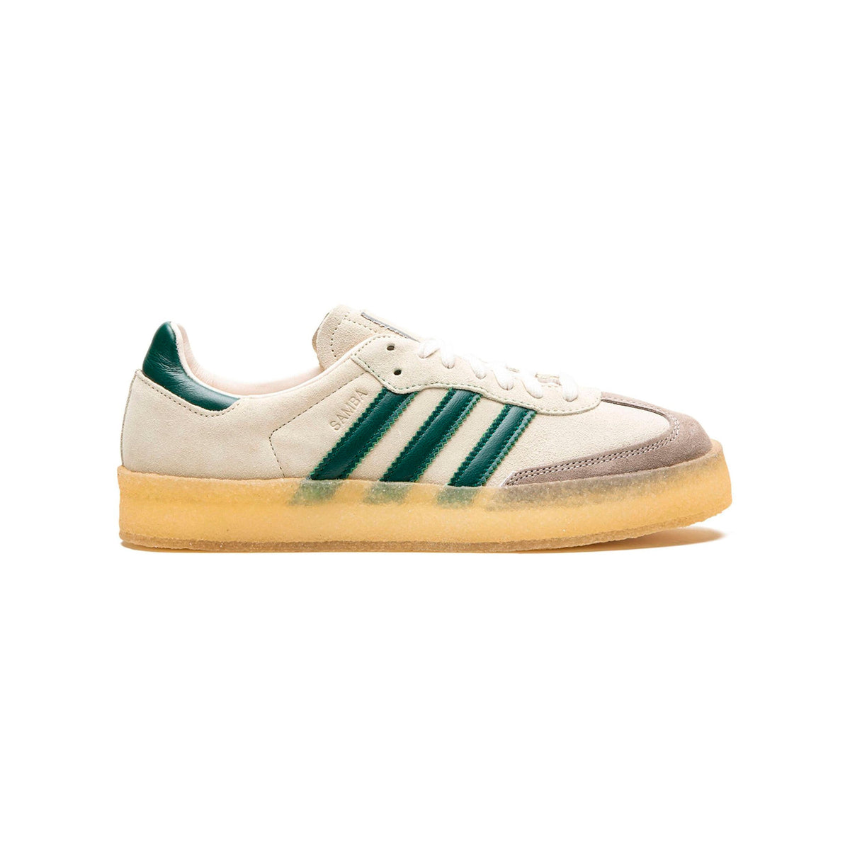 Adidas Samba White Green x Clarks sneakers basse uomo e donna in bianco verde - vista laterale