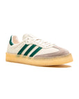 Adidas Samba White Green x Clarks sneakers basse uomo e donna in bianco verde - vista frontale