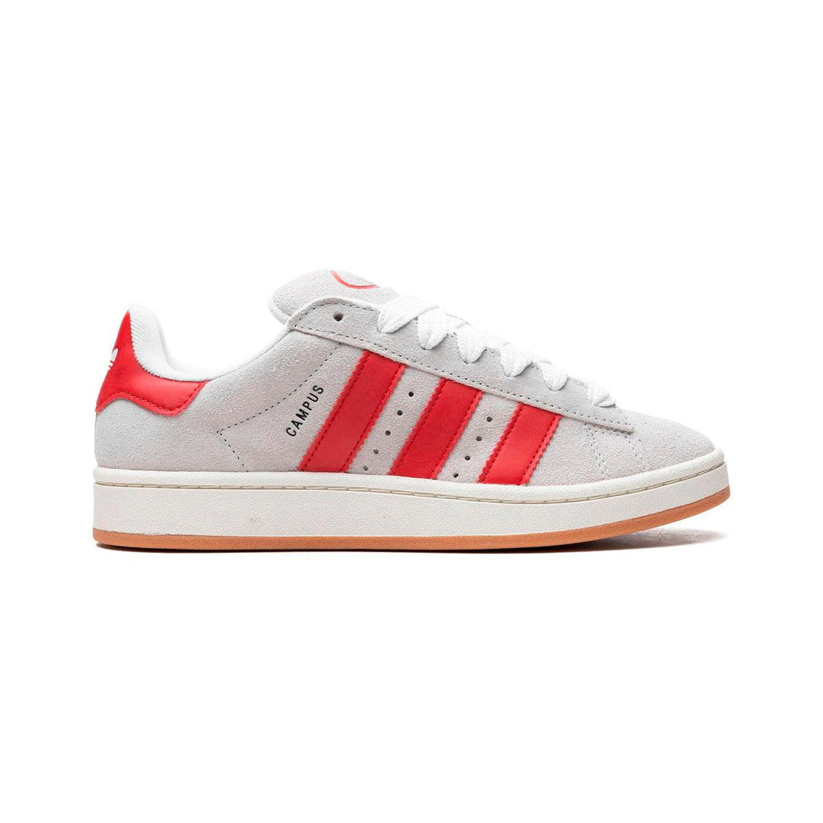 Adidas Campus 00s Crystal White Better Scarlet sneakers basse uomo e donna in bianco rosso - vista laterale
