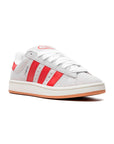 Adidas Campus 00s Crystal White Better Scarlet sneakers basse uomo e donna in bianco rosso - vista frontale