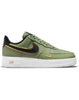 Nike Air Force 1 Low Verde Oliva con Doppio Swoosh Nero e Oro