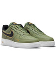 Nike Air Force 1 Low Verde Oliva con Doppio Swoosh Nero e Oro