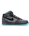 Nike Air Force 1 Mid Grigio e Nero con Dettagli Blu Lava