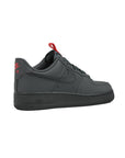 Nike Air Force 1 Low Grigio Antracite con Dettagli Neri e Rossi