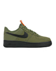 Nike Air Force 1 Low Verde Oliva con Dettagli Neri e Arancioni