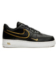 Nike Air Force 1 Low Nero con Doppio Swoosh Oro Metallizzato
