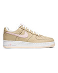 Nike Air Force 1 Low Beige Lino con Dettagli Rosa Pastello