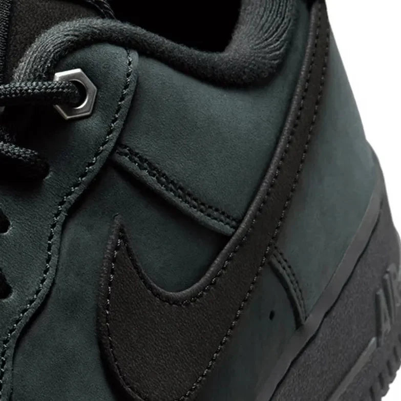 Nike Air Force 1 Low Black Nubuck Nero Uomo Donna - 3