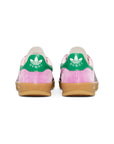 Sneakers Adidas Gazelle x Gucci Rosa con Dettagli Neri e Verdi