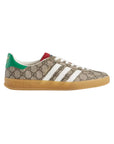 Sneakers Adidas Gazelle x Gucci Beige con Monogramma GG e Suola Gum