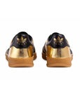 Sneakers Adidas Gazelle x Gucci Oro Metallizzato con Dettagli Neri e Rossi
