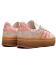 Adidas Gazelle Bold Scarpe Beige con Dettagli Rosa Donna Platform Gum