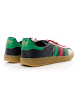 Sneakers Adidas Gazelle x Gucci Nere con Dettagli Rossi e Verdi in Suede