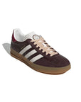 Sneakers Adidas Gazelle Indoor Marrone Bronzo e Bianco con Suola in Gomma