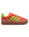 Adidas Gazelle Bold Scarpe Arancioni con Dettagli Verde Fluo Donna Platform