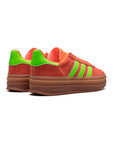 Adidas Gazelle Bold Scarpe Arancioni con Dettagli Verde Fluo Donna Platform