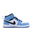 Nike Air Jordan 1 Mid Bambino Azzurro University Nero Bianco