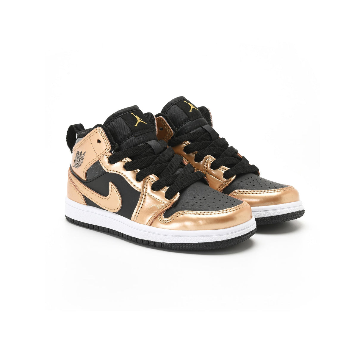 Nike Air Jordan 1 Mid Bambino Oro Nero Metallico Raffinato
