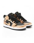 Nike Air Jordan 1 Mid Bambino Oro Nero Metallico Raffinato