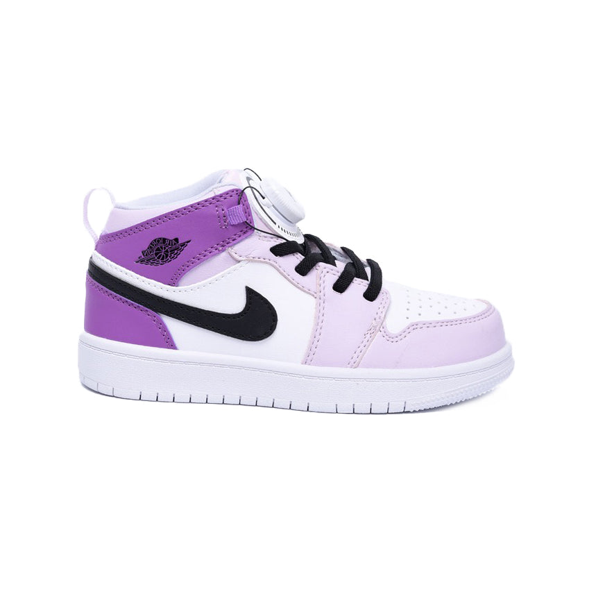 Nike Air Jordan 1 Mid Bambina Barely Grape Lilla Bianco Boa - 1