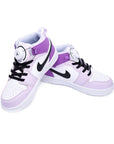 Nike Air Jordan 1 Mid Bambina Viola e Bianche Barely Grape con Boa