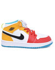 Nike Air Jordan 1 Mid Bambino Multicolore Rosse Gialle e Blu
