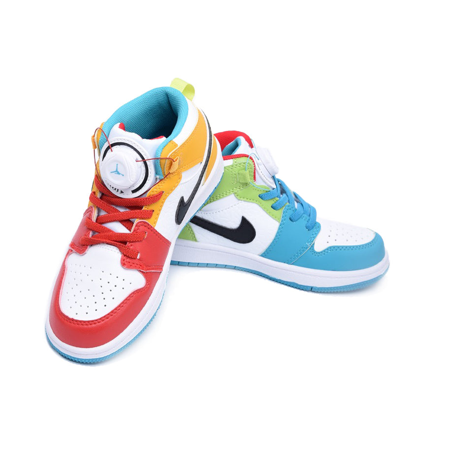 Nike Air Jordan 1 Mid Bambino Multicolor Boa Pelle Colorata - 2