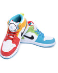 Nike Air Jordan 1 Mid Bambino Multicolor Boa Pelle Colorata - 2