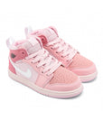 Nike Air Jordan 1 Mid Bambina Rosa Digital Bianco Pastello