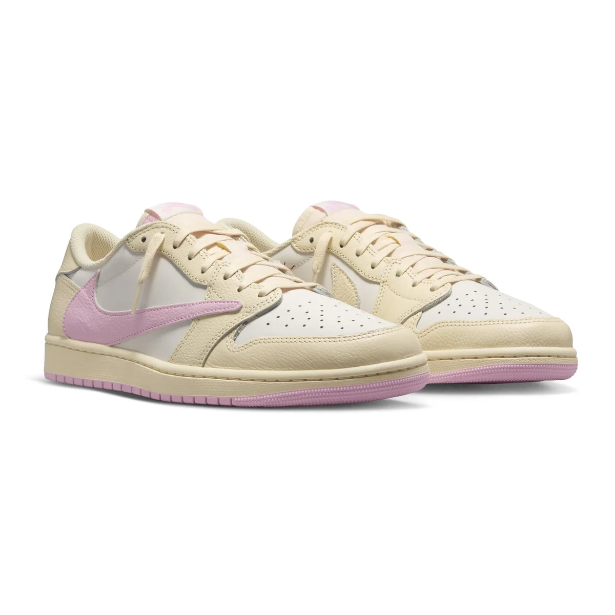 Nike Air Jordan 1 Low Travis Scott Shy Pink Rosa Crema Uomo Donna - 2