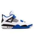 Nike Air Jordan 4 Retro Motorsport Bianco Nero Blu Uomo